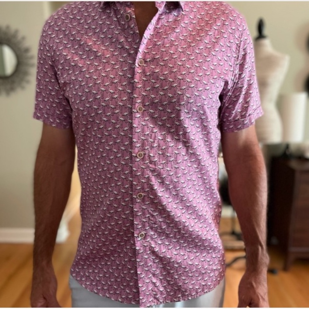 š¦©Ted Baker Flamingo Button Up𦩠- Picture 2 of 13